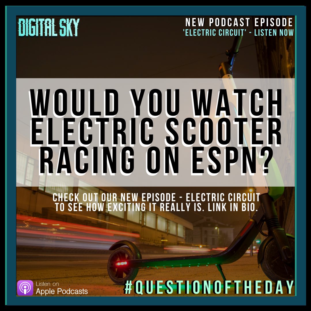 DigitalSkyEnt's tweet photo. Would you watch? If you need a refresh on how dramatic it can be listen to the episode here:
https://t.co/KsvqocR4LI
#digitalskypod #ESPN #racingweeknbcsn #Racing #scooter https://t.co/TlP6Wy5Czx
