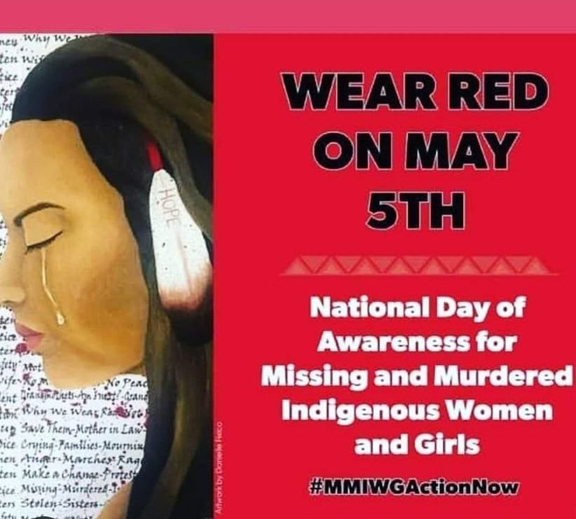 CanadianGreens's tweet photo. Today, on the National Day of Awareness for Missing and Murdered Indigenous Girls and Women, we're wearing red.

No more stolen women. We need action on the MMIWG report. #MMIWGActionNow https://t.co/eVSW4kcntM