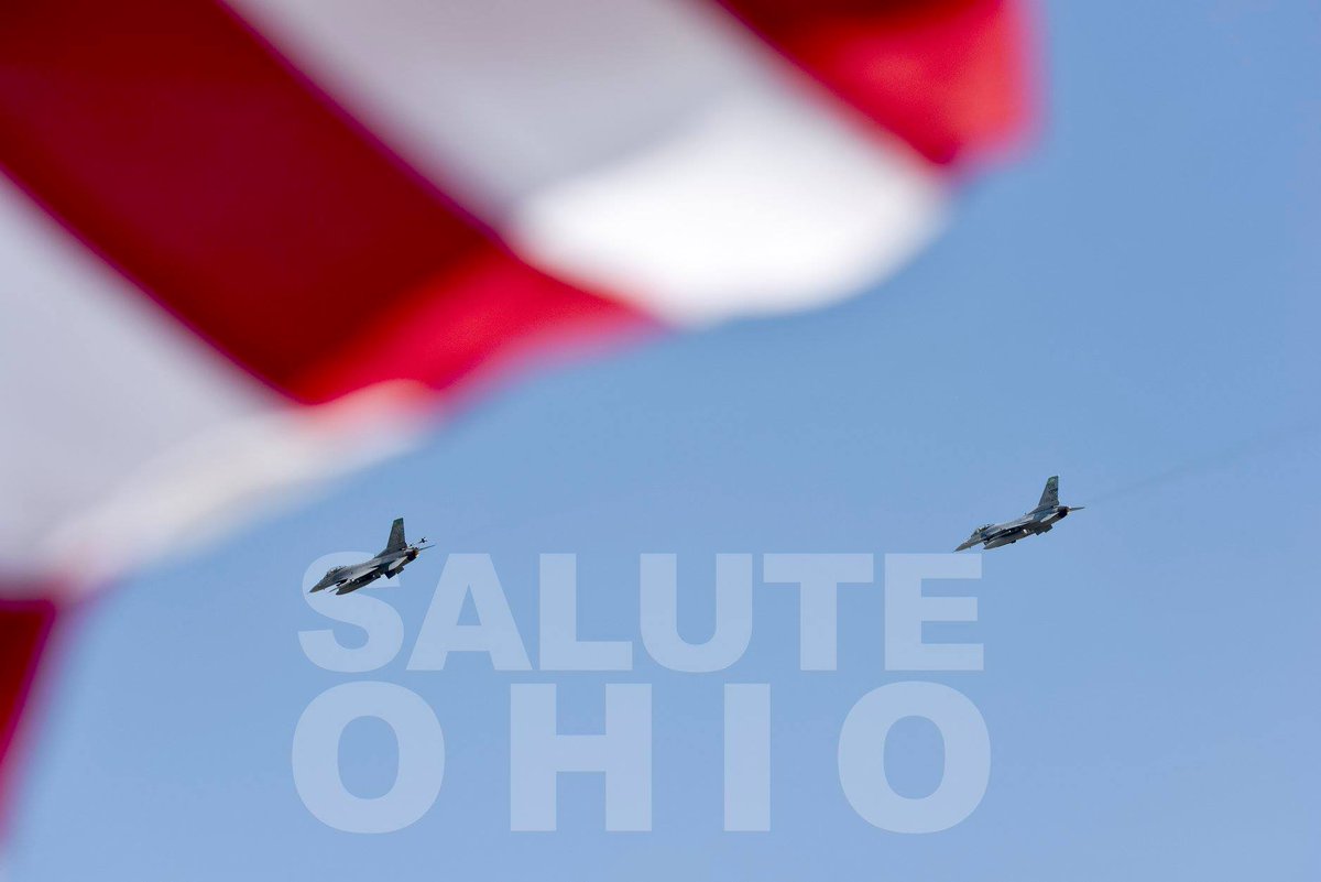 OHNationalGuard's tweet photo. The Ohio Air National Guard's 180th Fighter Wing will be honoring Ohio heroes with a series of flybys across the state! Check out all the details at the link below:

https://t.co/SLQD2BXIOQ https://t.co/9LnNuj2txl