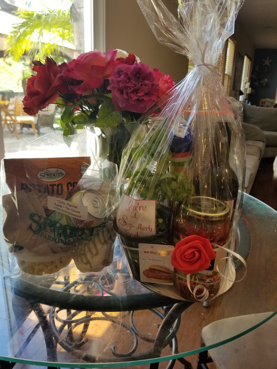 Home delivery from our WONDERFUL PTA. I feel so loved.<a href="/ChulaHills/">Chula Vista Hills</a> <a href="/CVH_PTA/">CV Hills PTA</a>