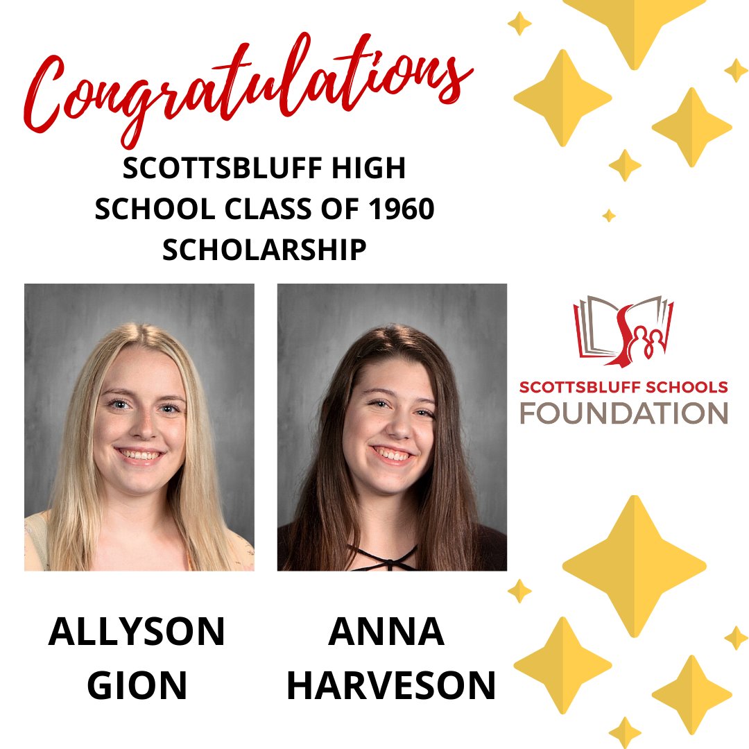 scbpubschools's tweet photo. Congratulations to the recipients of the Class of 1960 Scholarship! #bearcatpride #ScottsbluffCTE #sbpsfoundation https://t.co/FfbKch1A9W
