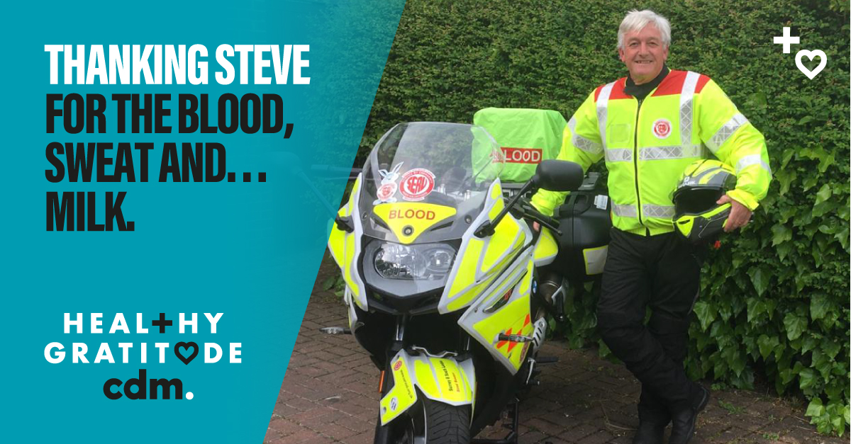 CDMLDN's tweet photo. Steve Cripps volunteers for ‘SERV Surrey and South London’, delivering emergency blood products and donated milk for premature babies, to save the NHS money.
 
Thank you Steve for your SERVice!
 
Donate to SERV - https://t.co/Mz8MlehFkV

#CDMHealthygratitude #essentialworkers https://t.co/nFtQkiZHaz