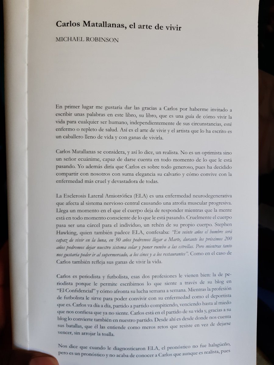 Tras el triste adiós de <a href="/michaelrobinson/">Michael Robinson</a>, revisé el prólogo que él escribió para el libro de 2015 que recopilaba mis artículos sobre la #ELA en <a href="/elconfidencial/">El Confidencial</a>. 

Me abruman sus elogios. Y estremece leerlo después de su desenlace vital. Todos los elogios sirven para él también.