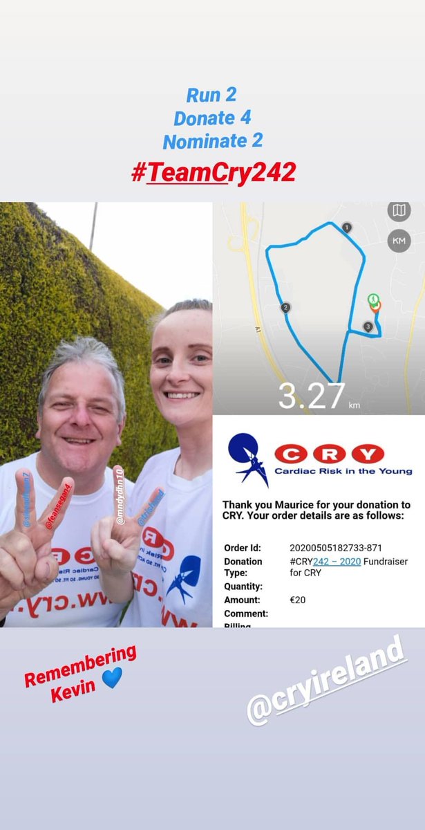 orlafegan90's tweet photo. Join @CRYIre on the 242 challenge. Run 2, Donate 4, Nominate 2. #TeamCry242 @MoFegan https://t.co/xmlnyk3YcF