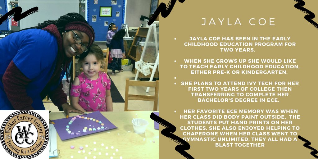 Jayla Coe is our senior shout out today! She is in our Early Childhood Education Program. <a href="/WCC_Warren/">Walker Career Center</a> <a href="/WCHS_Warriors/">Warren Central HS</a> <a href="/WCof2020/">WCHS Class of 2020</a>  #WarrenWill #wchs2020 #warriorstrong