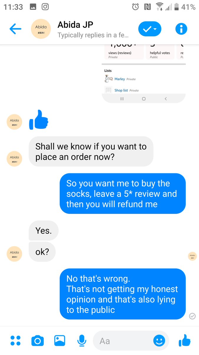 Trying to buy 5* reviews
