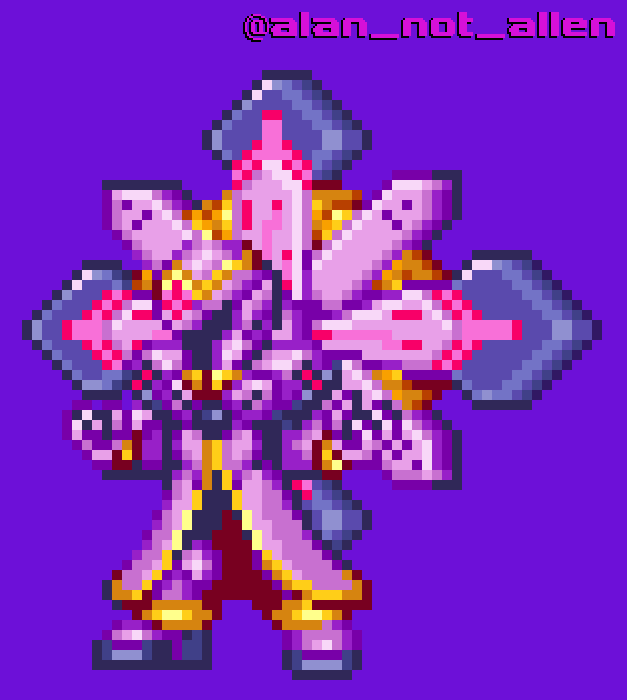 alan_not_allen's tweet photo. This was some sprite "fanart" I did of a #Vile/#VAVA design from @Project_RCL (I think?) I just thought that it looked so cool and wanted to make something fun out of it!
#MegaMan #megamanzero #rockman #rockmanzero #ロックマンゼロ #ロックマン #pixelart #projectrcl https://t.co/Hf8GSRpEPV