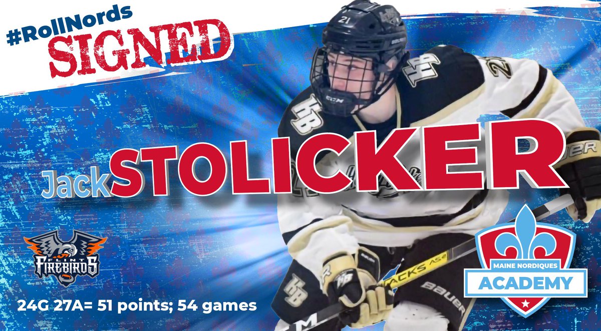 MNNordiquesAcad's tweet photo. STOLICKER IS IN THE HOUSE!  Jack Stolicker will call his home #thecolisee! Jack has signed to play for the U18 Academy #MaineNordiques in 2020. Stolicker (HoneybakedU16) comes with a "team first" mindset. Welcome to Maine, Stolli! @jstoli09 

ARE YOU READY FOR US? 
#RollNords https://t.co/CoWZpp3oga