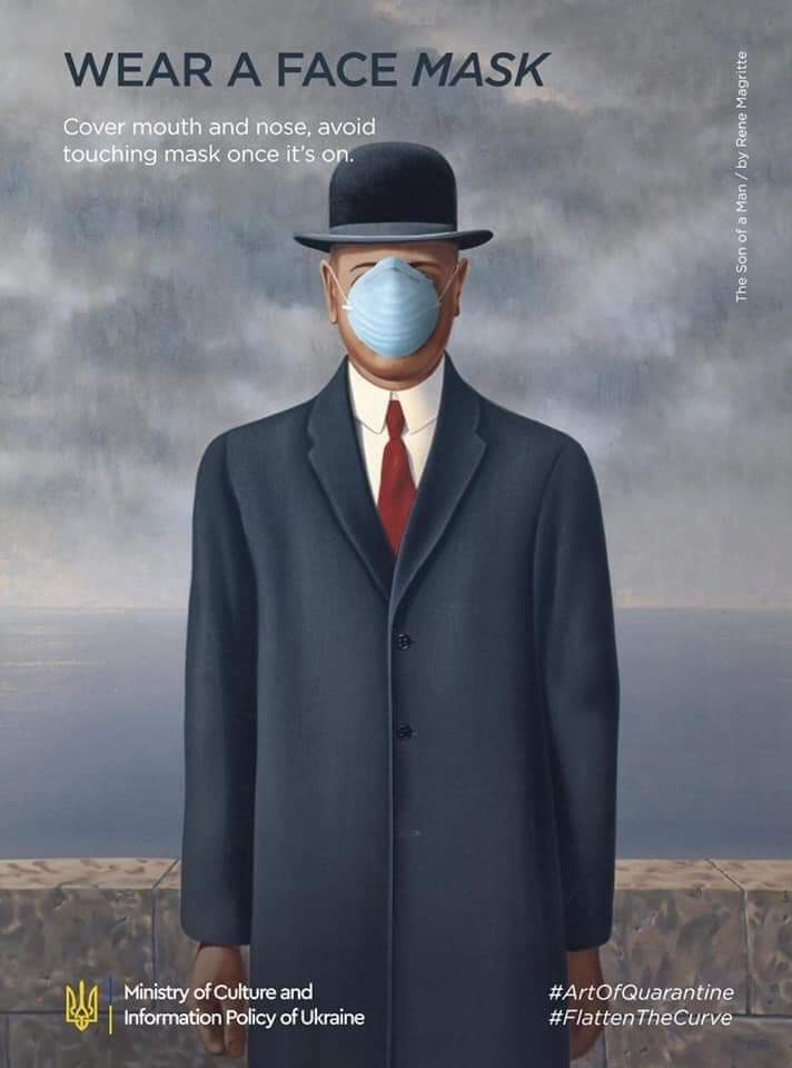 Holaiquetal's tweet photo. Brillant campanya de #comunicació del Ministeri de Cultura d'Ucrània per conscienciar la societat sobre la distància social amb el #Covid19, a través d'obres mestra retocades digitalment. #art #cultura #ComunicacióCultural
#DirCom #coronavirus https://t.co/YzfVeOLb3x