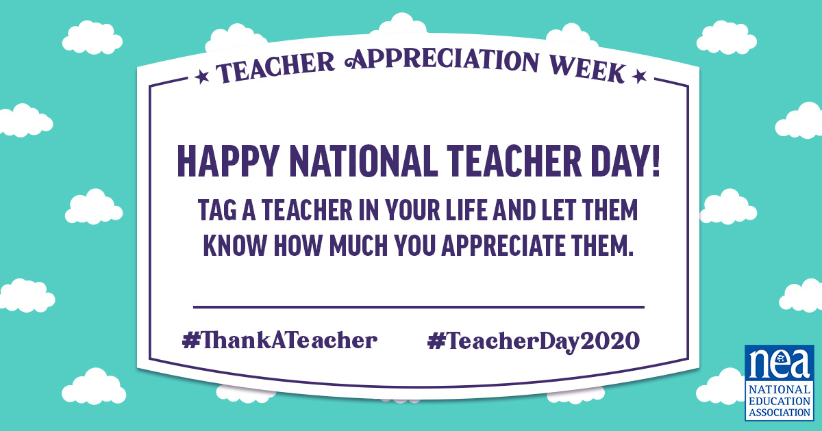 securepera's tweet photo. It's National Teacher Day, and if there's anything we can be sure of these days, it's that there’s no replacement for teachers. Please take a moment to #ThankATeacher today. #RespectPublicEmployees https://t.co/0KjANCU97d