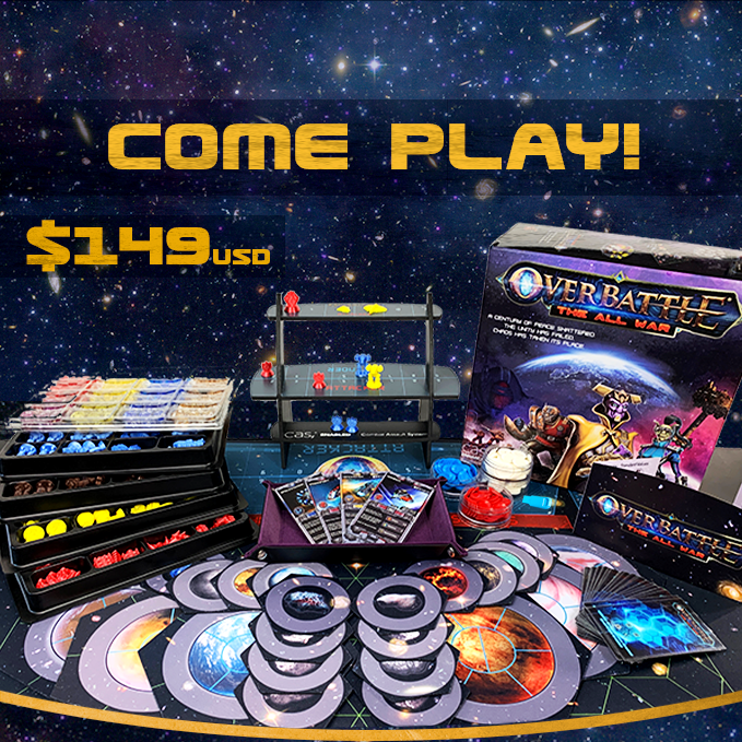SytherGaming's tweet photo. Back #OverBattle: The All War on #Kickstarter NOW for rich, innovative gameplay and infinite variability in an epic space combat setting!
https://t.co/lX1QxHxRzm
#crowdfunding #boardgames #scifi #tabletop #indiegames #bgg https://t.co/So3keMALye