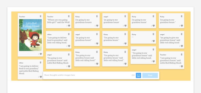 Writers learning to use quotation marks for fractured fairy tales using Nearpod. #weareTUSD @ThormanPanthers