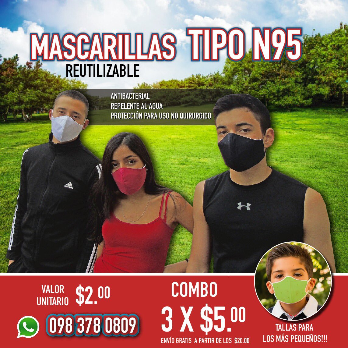 lizzbethcris's tweet photo. #Mascarilla 
Mascarillas reutilizables disponibles en diferentes colores. 
Comunícate 0983780809 

#survivor2020 #Quito #mascarillasbaratillasybuenasparatodos https://t.co/yFEfrf7FJ1