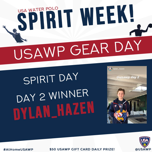 USAWP's tweet photo. Congratulations to today's winner of a $50 USAWP Store Gift Card—Dylan Hazen!
Today's entrees were AWESOME for #USAWPSpiritWeek! Let's keep the fun going tomorrow! #AtHomeUSAWP https://t.co/TEHCk9UJCX