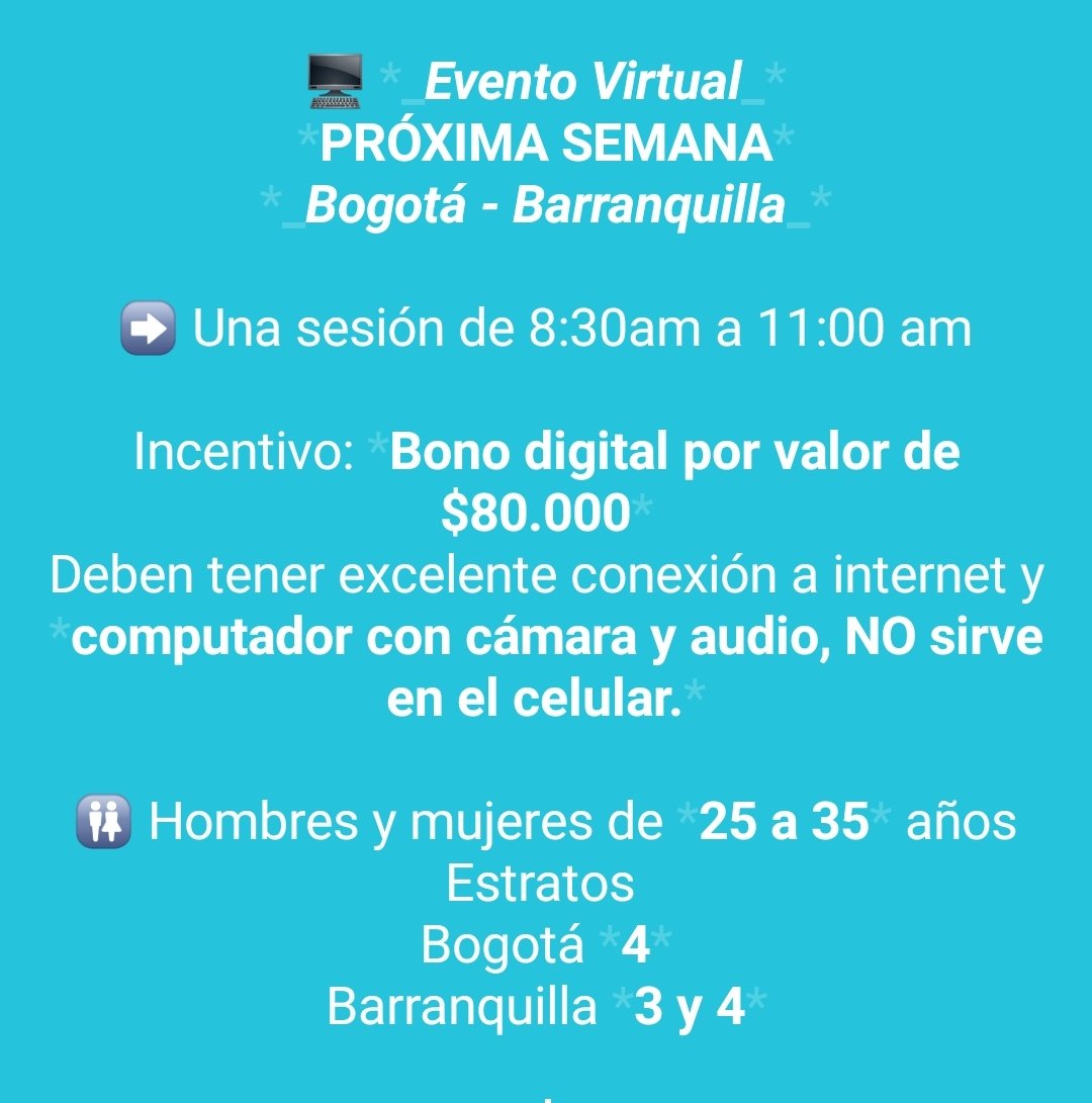 Inscribirse aquí 👇🏼
forms.gle/4W5GvJcfC9LVBX…
Informa: Mercedes 🌾

wa.me/573152586744