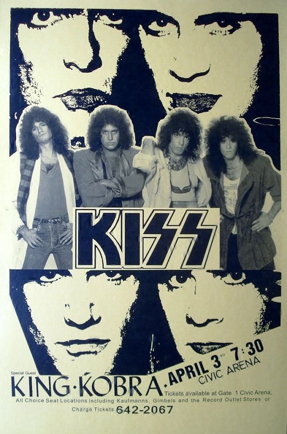 1986 on tour with Kiss.