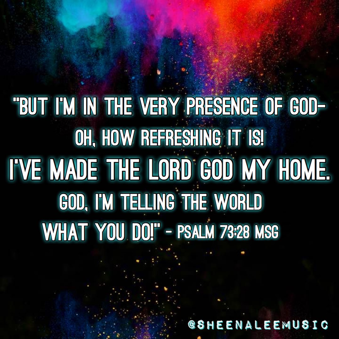 sheenaleemusic's tweet photo. |"ʙᴜᴛ ᴀs ғᴏʀ ᴍᴇ, ʜᴏᴡ ɢᴏᴏᴅ ɪᴛ ɪs ᴛᴏ ʙᴇ ɴᴇᴀʀ ɢᴏᴅ! ɪ ʜᴀᴠᴇ ᴍᴀᴅᴇ ᴛʜᴇ sᴏᴠᴇʀᴇɪɢɴ ʟᴏʀᴅ ᴍʏ sʜᴇʟᴛᴇʀ, ᴀɴᴅ ɪ ᴡɪʟʟ ᴛᴇʟʟ ᴇᴠᴇʀʏᴏɴᴇ ᴀʙᴏᴜᴛ ᴛʜᴇ ᴡᴏɴᴅᴇʀғᴜʟ ᴛʜɪɴɢs ʏᴏᴜ ᴅᴏ."- ᴘsᴀʟᴍ 73:28| “HOME” ᴅʀᴏᴘs ᴏɴ ғʀɪᴅᴀʏ ᴍᴀʏ 8ᴛʜ 12ᴀᴍ https://t.co/sDxK0HU64q