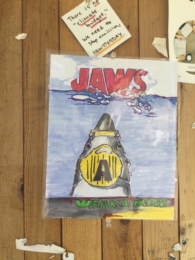 frontpocket00's tweet photo. #jaws mash up with @WeAreAltern8  foundart #COVID19 https://t.co/pzmqv2X2jH