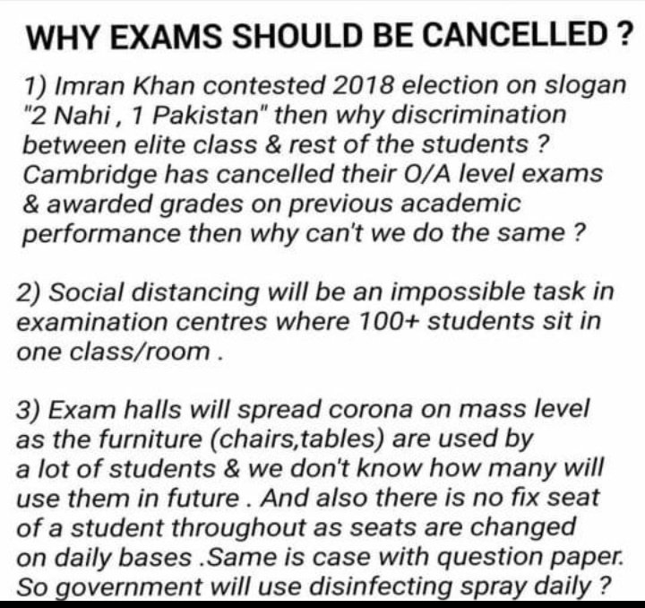 Umarrspeaks's tweet photo. #noexams @Shafqat_Mahmood @ImranKhanPTI @mangobaaz @nadeemmalik @mubasherlucman https://t.co/G0hGbdBSHM