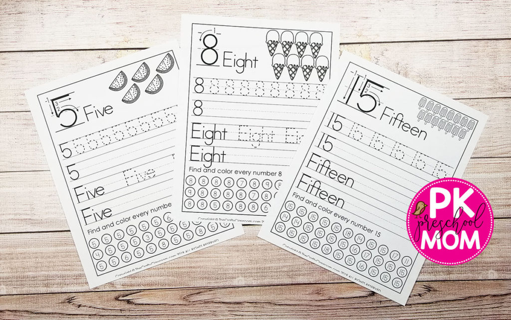 toytr valerie mcclintick aal toytr free number worksheets students work on preschool math skills with this free summer numbers printable set covers numbers 1 20 with number formation skills counting writing tracing