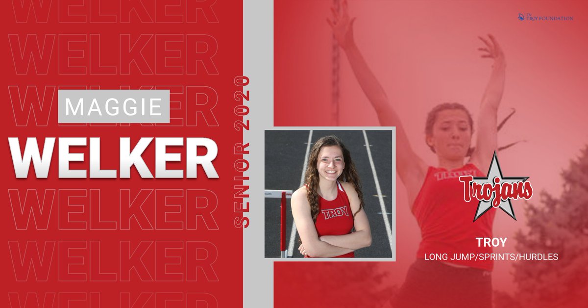 Maggie Welker
4 Years Track &amp; Field
Events: Long Jump, Triple Jump (#2 All-time), 200
Extracurriculars: NHS, Student Government, ASTRA, Key Club, Reading Buddies, Senior Cabinet
Future plans: Attend Ohio State to study Architecture
<a href="/maggie_welker/">Maggie Welker</a>