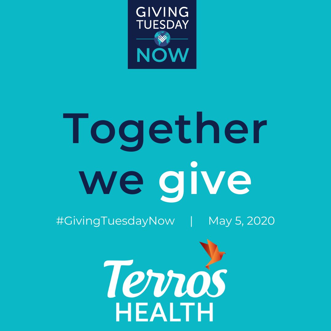 terroshealth's tweet photo. Together we give. Your generosity can make a difference on #GivingTuesdayNow with Terros Health. We continue to provide life-saving services during COVID-19 as we support our communities' needs. Your donation supports our work #InspiringChangeforLife at https://t.co/AofG1eYOeh. https://t.co/KKo1Ao7Ddr
