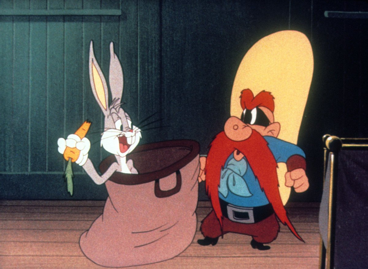 getgreattv's tweet photo. Happy birthday, #YosemiteSam!

#BugsBunny's cowboy nemesis debuted in HARE TRIGGER (1945) — Released 75 years ago today! https://t.co/aBQ7BaRZi2