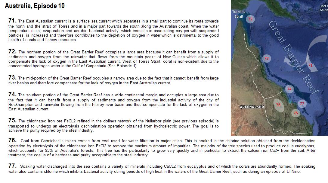 FutureOrga's tweet photo. AUSTRALIA, EPISODE 10
#Dechlorination of #Nullarbor #Iron for #steel quality, production of steel quality #coal from the #Carmichael mines, #fertilization and #purification of the #Great #Barrier #Reef in #Australia. https://t.co/W9exIMFpuO
