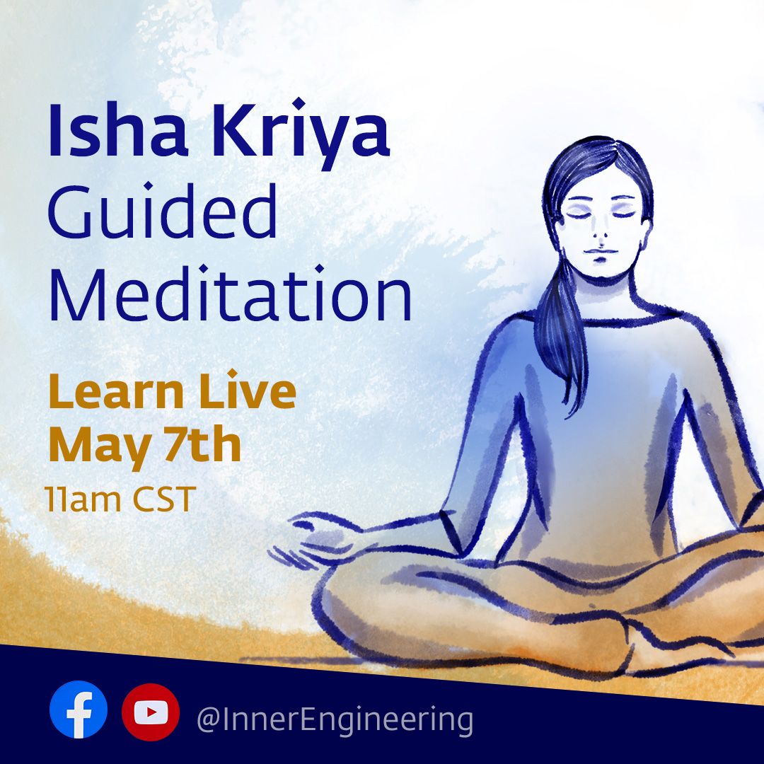 miraclemindapp's tweet photo. Isha Kriya: A Free Guided Meditation - Sadhguru

Isha Kriya is a simple yet potent guided meditation created by Sadhguru. "Isha" means that which is the source of creation. "Kriya" means an inward action towards that. 

#coronavirus #beatthevirus #Quarantineandchill #beatthevirus https://t.co/Jnkn0b4M1p