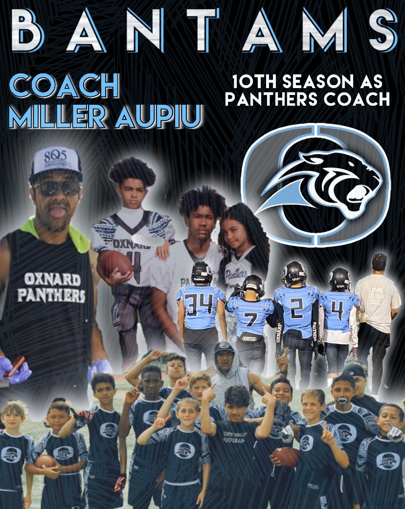 PanthersOxnard's tweet photo. Bantam Head Coach Miller Aupiu Jr. #OxnardPanthers https://t.co/AVolWr08fq