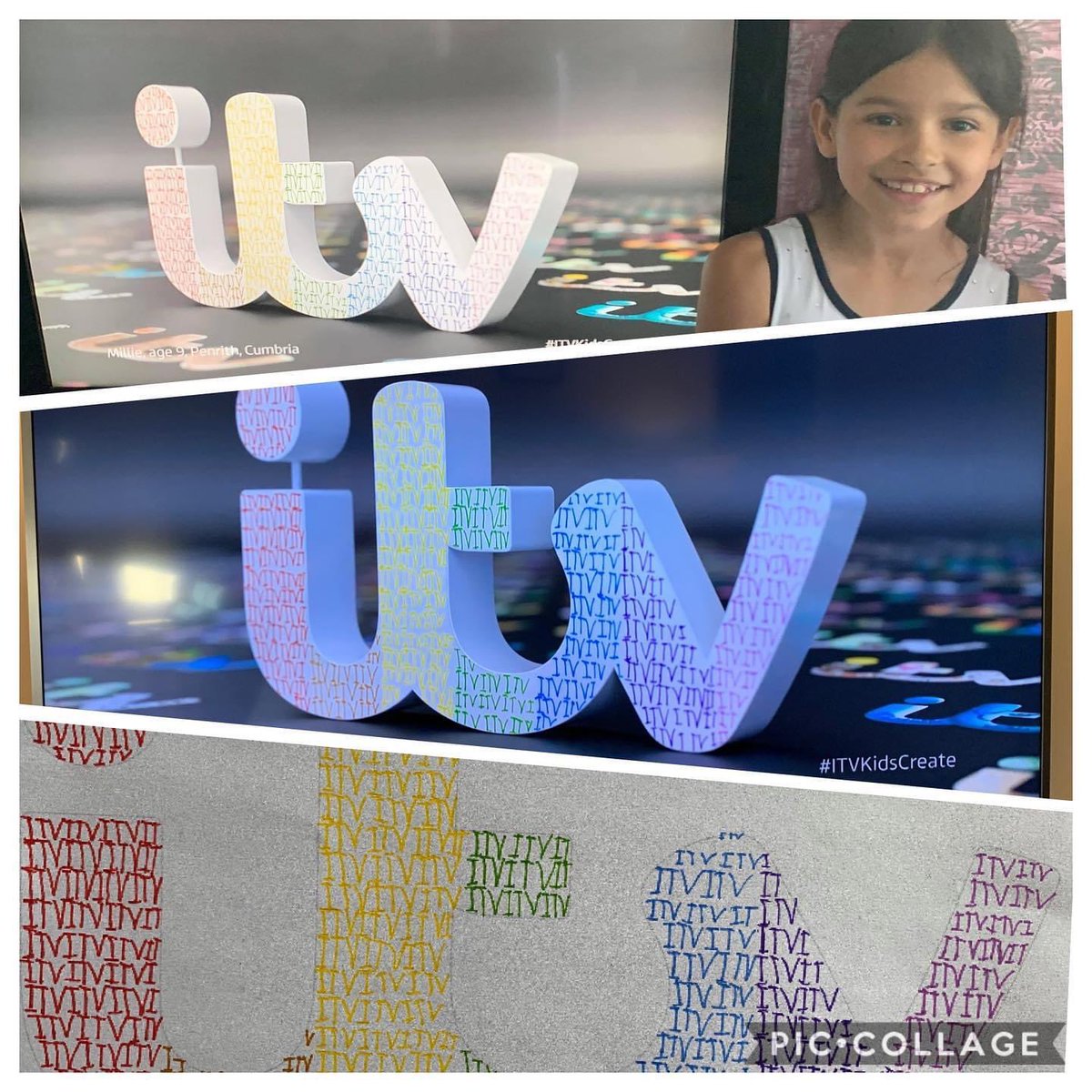 _MarieGates's tweet image. Millie was very proud to see her @ITV ident on tv today. #itvkidscreate