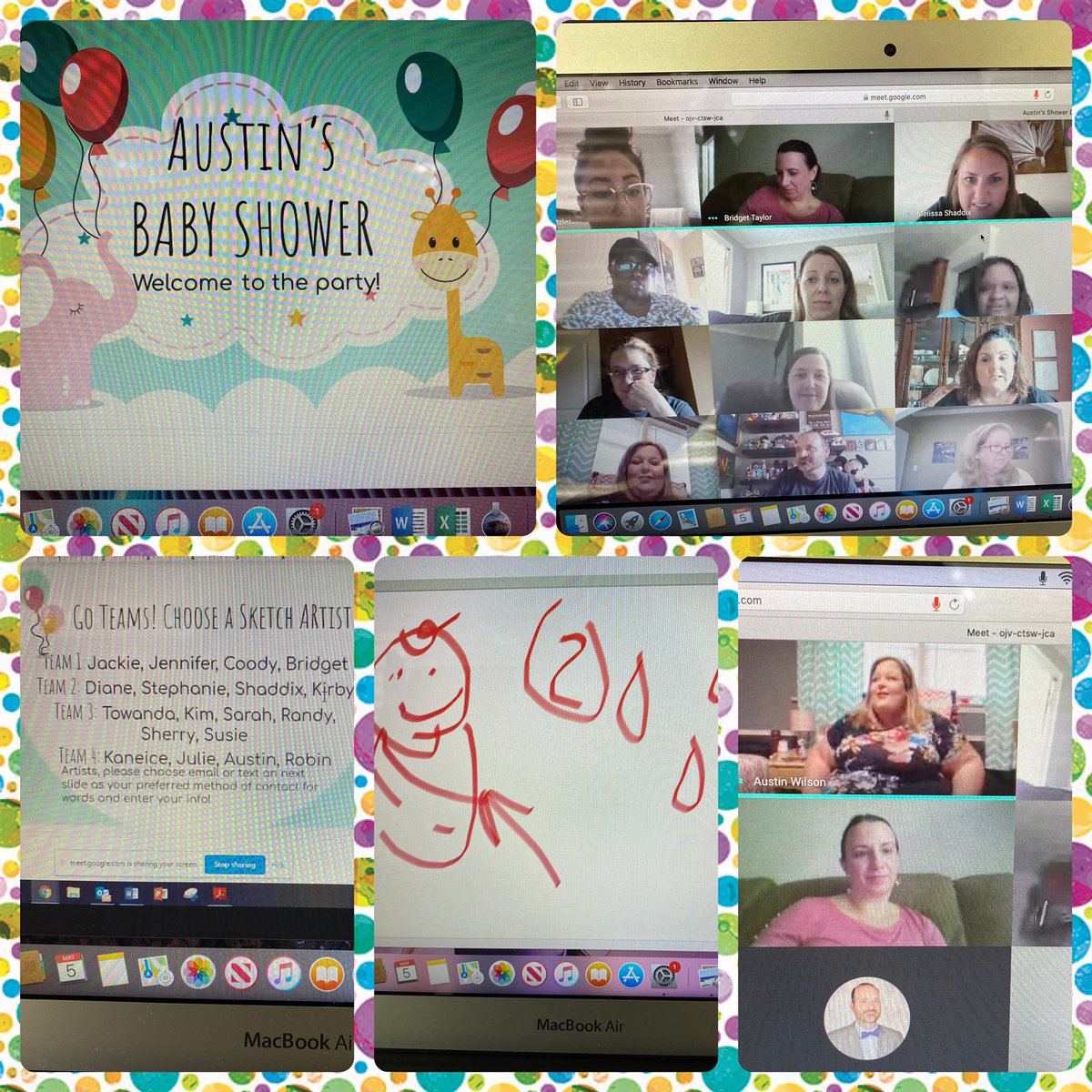 The laughs, smiles, and happy faces were so refreshing! Congratulations @ACWilsonTeaches! @LeahWetzler is such an awesome game show host! I ❤️ this team! #VirtualBabyShower #ConnectivityMatters @klbsci