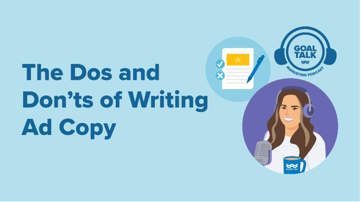 Hoffman8's tweet photo. @Wordstream's #GoalTalk podcast chats with Jeff Stevens about the do's and don'ts of #adcopy and how to effectively write ad copy that inspires clicks for any industry, by Mikayla Wyman (@mikmayla)>> https://t.co/d5TrrhX1Bw https://t.co/f9VJYw34IV