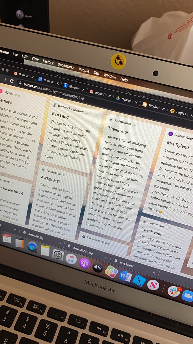 AdrianneRyland's tweet photo. ...and this is why I do it! My students make me a better teacher! 🍎 Thank you @roach_kolhouse for making me feel special in this virtual world! https://t.co/0VNvrlsIM0