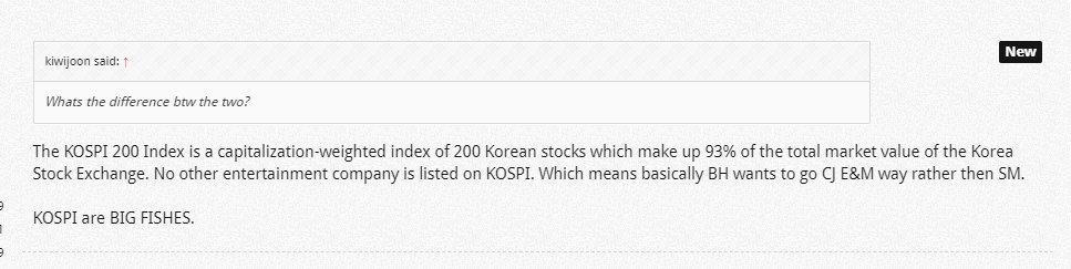 OKAY I just discovered BH wants to be listed on KOSPI instead of KOSDAQ after going public?According to my friend KOSPI is a Korean Dow Jones (with Apple, CocaCola, Microsoft etc) for the biggest & most prosperous corporations. BTS singlehandedly put foundation for an EMPIRE.