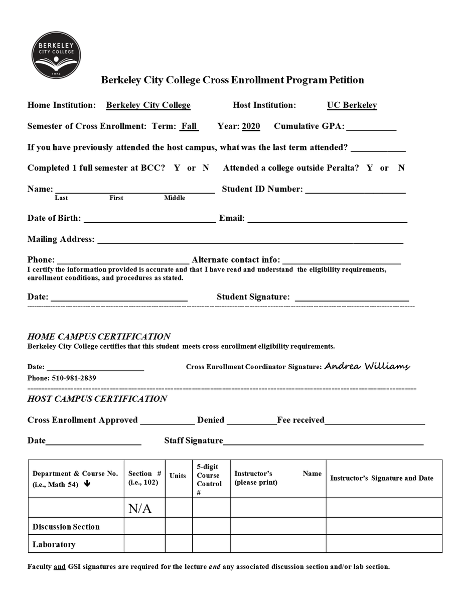 BCC_CTC's tweet photo. Hello all! We would like to remind you that the deadline to petition for Cross Enrollment is this Friday: May 8th. Attached is a copy of the Cross Enrollment form that you can fill out, please send completed forms to our email: bcc-careertransfercenter@peralta.edu https://t.co/KTag4HOtgr