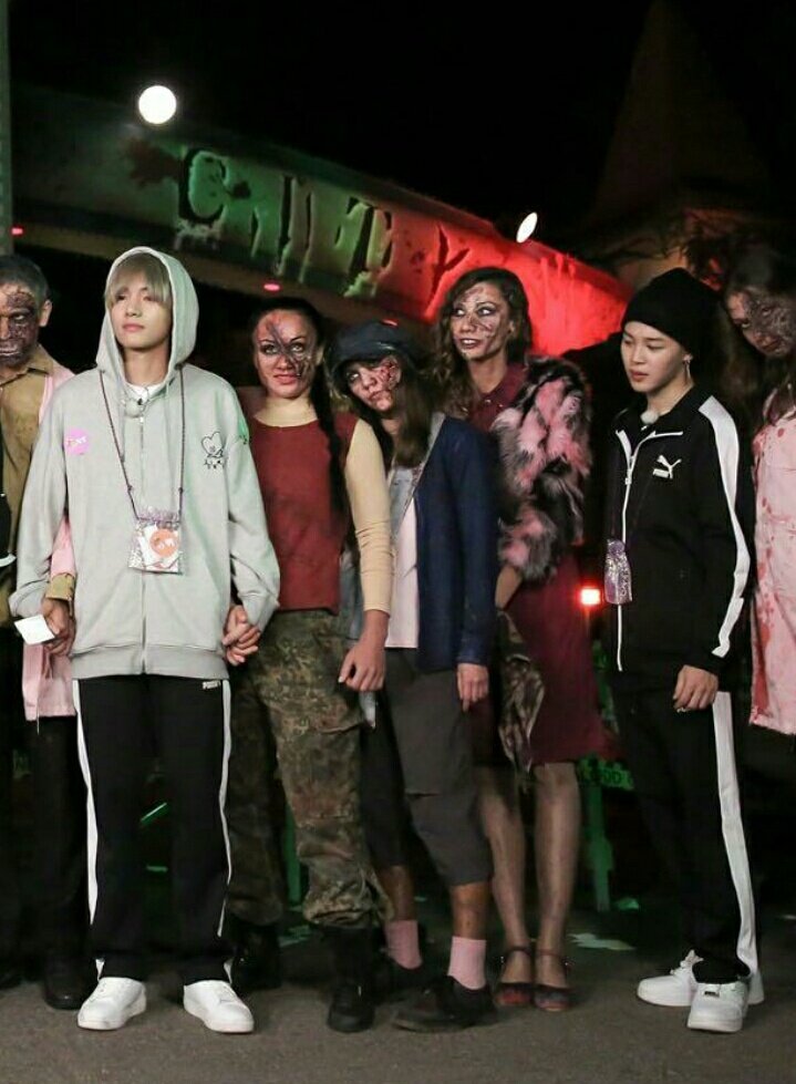 Remember during the zombie episode of run. He was literally cool & friendly with zombies. Not @ how he held hands with them 