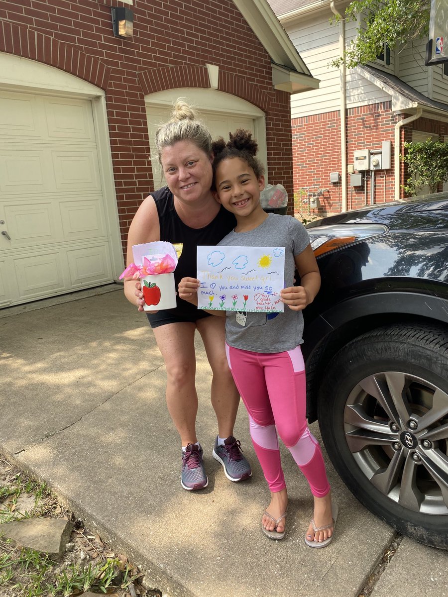 With her moms permission I got a wonderful hug and a teacher appreciation gift delivered to my home. I miss my babies so much and is heartbreaking to not be with them everyday and watch them grow.#egesoar@humbleisd_ege