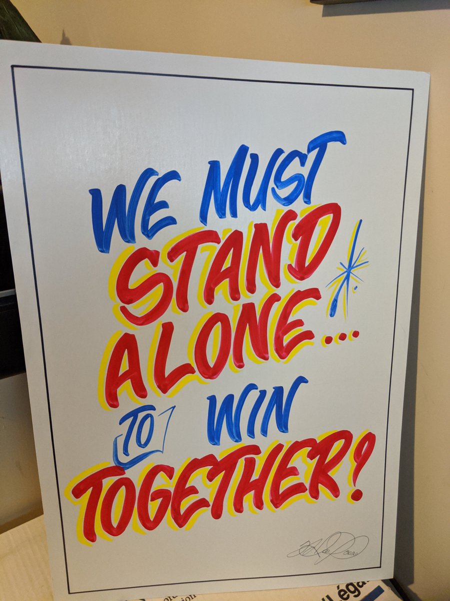 davidwills's tweet photo. Improved my art collection today with this beauty from famed Honest Ed sign painter and Toronto artist @WayneReuben_. Best part is, he donates part of the proceeds to the Parkdale Community Food Bank https://t.co/1NyWUA3o7g