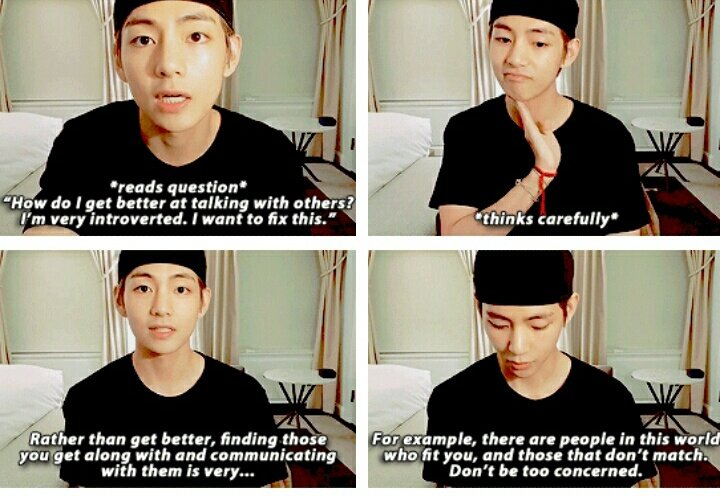 When an introvert Army asked Taehyung for a friendship advice as they had difficulty talking with ppl & Tae told them this: