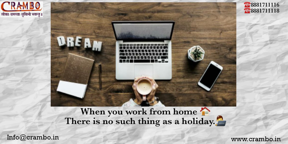 RAVIPRAKASHDIX's tweet photo. When you work from home there is no such thing as a holiday.@SuryakantAditya
@KrishSuryakant
#crambotech #StayHome https://t.co/CfTQCThG51