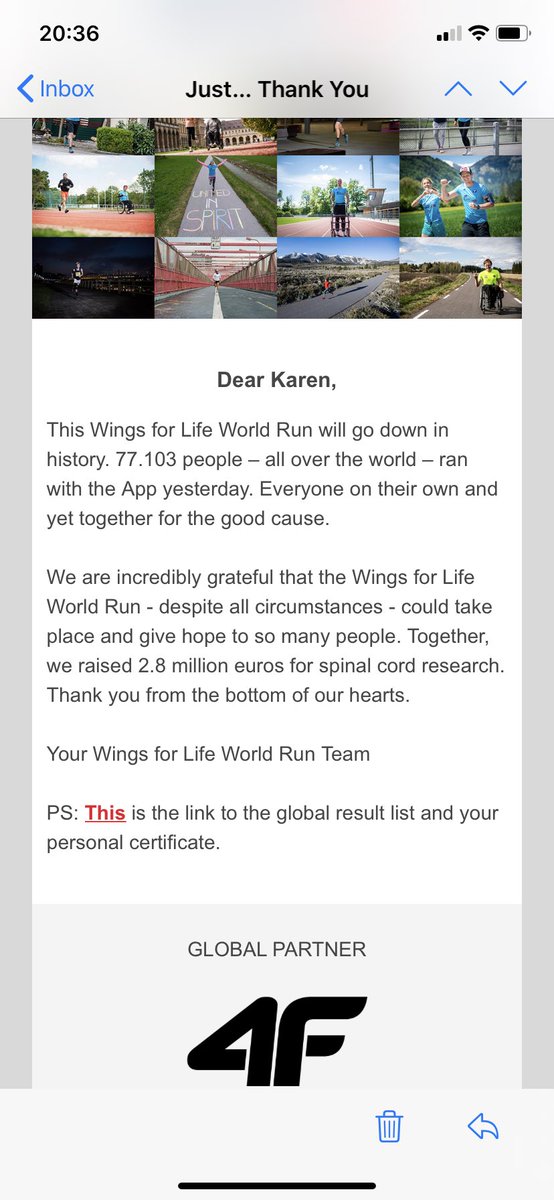 Ontrackphysio's tweet photo. 31 years ago I started my Physio career at the RNOH Stanmore spinal injuries unit. Iโve seen first hand how devastating and life changing SCI is. Sunday I ran Wings for life worldrun for SC research for one of the most inspiring ladies Iโve ever met @ClaireDanson #doitfordanson https://t.co/auhR1T0kTO