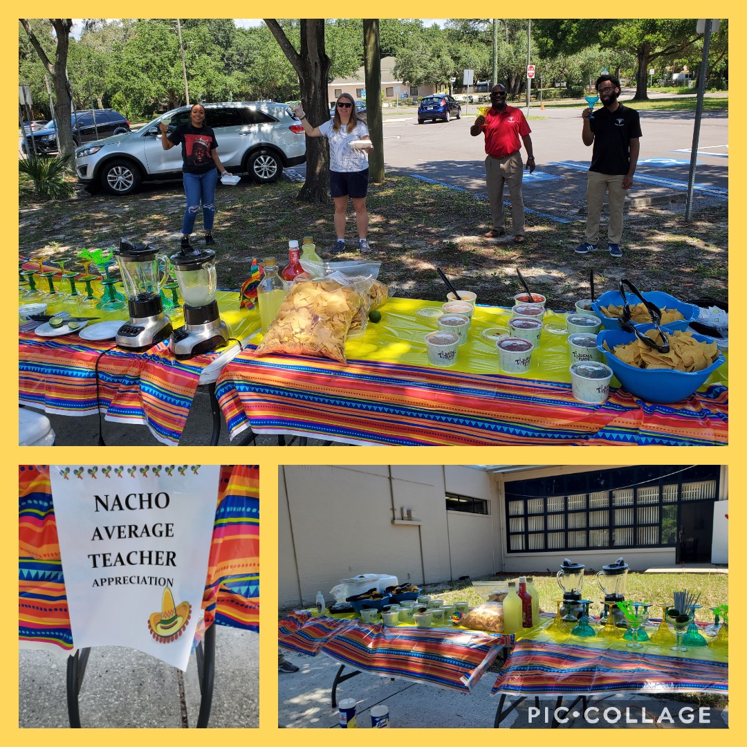 crisvegarivera's tweet photo. What happens @SlighMiddle when is Teacher Appreciation Week, Tuesday and Cinco De Mayo. You celebrate Fiesta style. Celebrating "Nacho Average Teachers. @TitusONeilWWE @YinkaAlegeHCPS @DanielWBaughII  @Ms2Legit2Whit @AchievementSch @AddisonGDavis @TBSmith1906 @Theresa_SRuss23 https://t.co/YSBBJIDalO