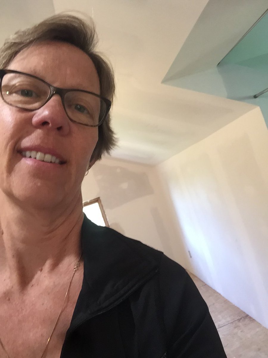 charbrotherson's tweet photo. Does this count as my talent....working in my house?  New drywall, mudding, sanding, and painting=new room.  ⁦@NIS160⁩   Happy fun run week. https://t.co/PagM5Ke7Ms