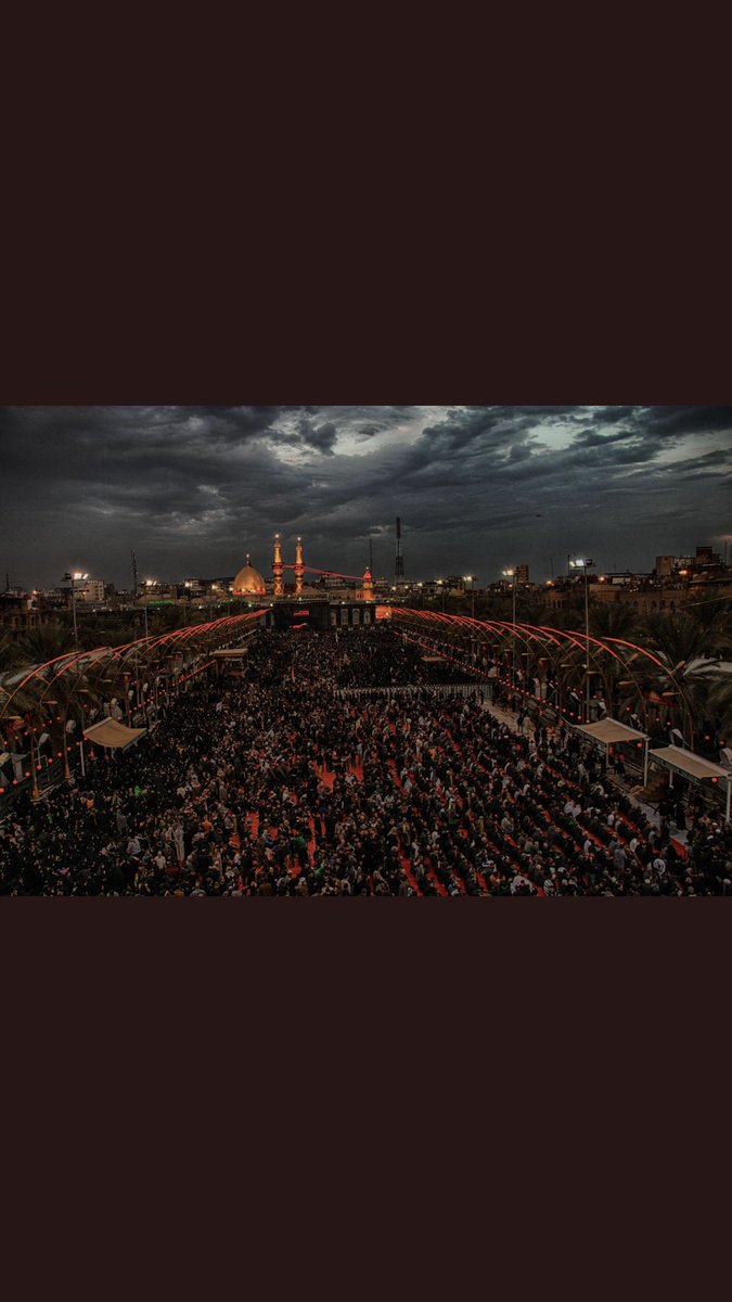 "كربلاء، يا أيتُها الجنّة البَعيدة متى سيحين اللقاء؟(🖤)."