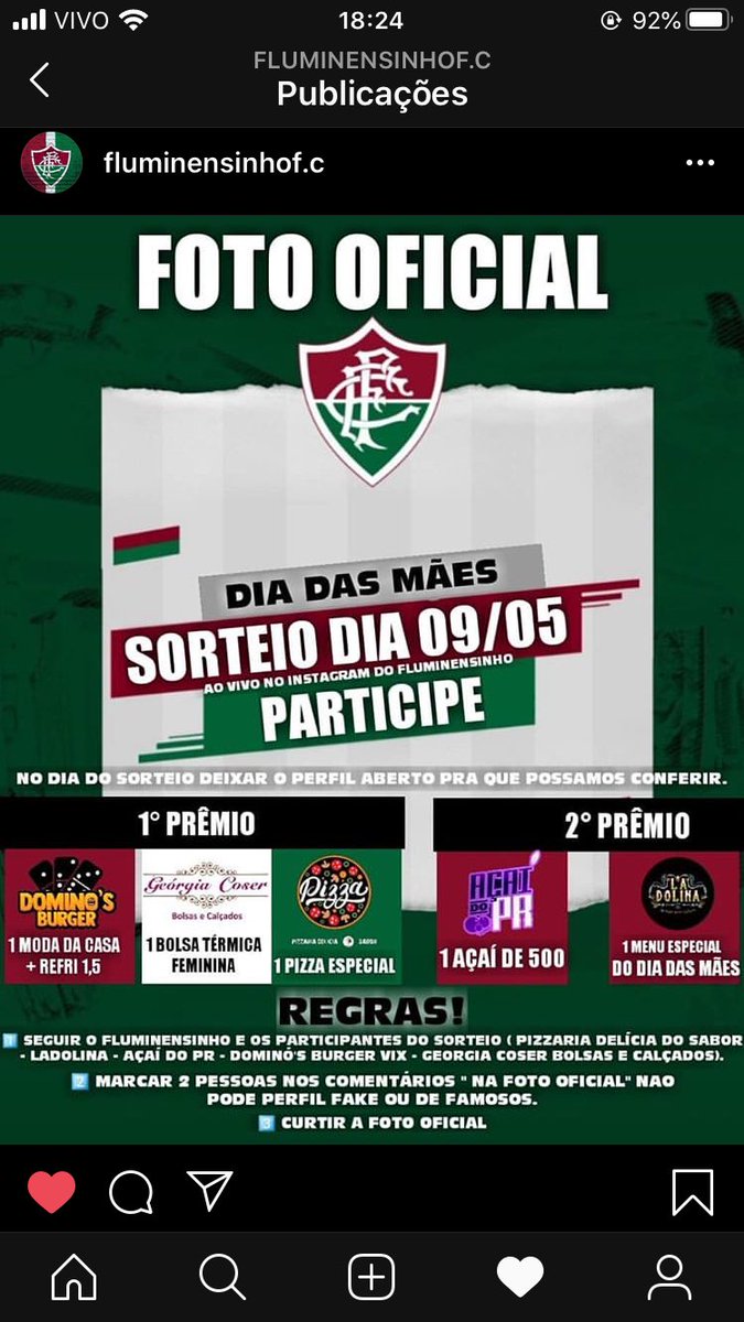 FcFluminensinho's tweet photo. Sorteio Rolando na página do fluminensinho lá no Instagram corra logo lá não vai perder né ? https://t.co/B2mqisvQeq