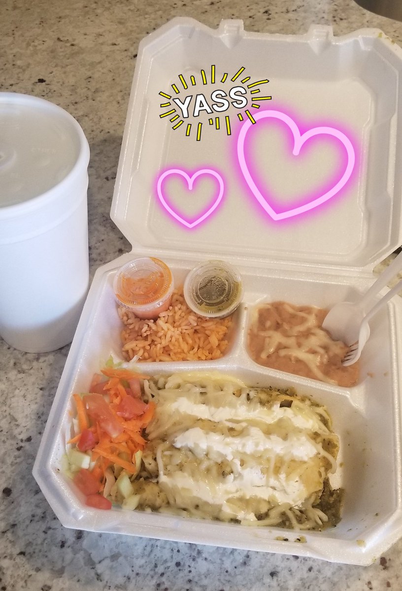 Our awesome admin team treated us to a wonderful lunch!!🥰 My enchiladas today were so delicious!!!😋 Thank you so much!! #TeacherAppreciationWeek2020 👩‍🏫✏️📚 #CJE <a href="/CJordan_ES/">Proud Principal Pidone</a>