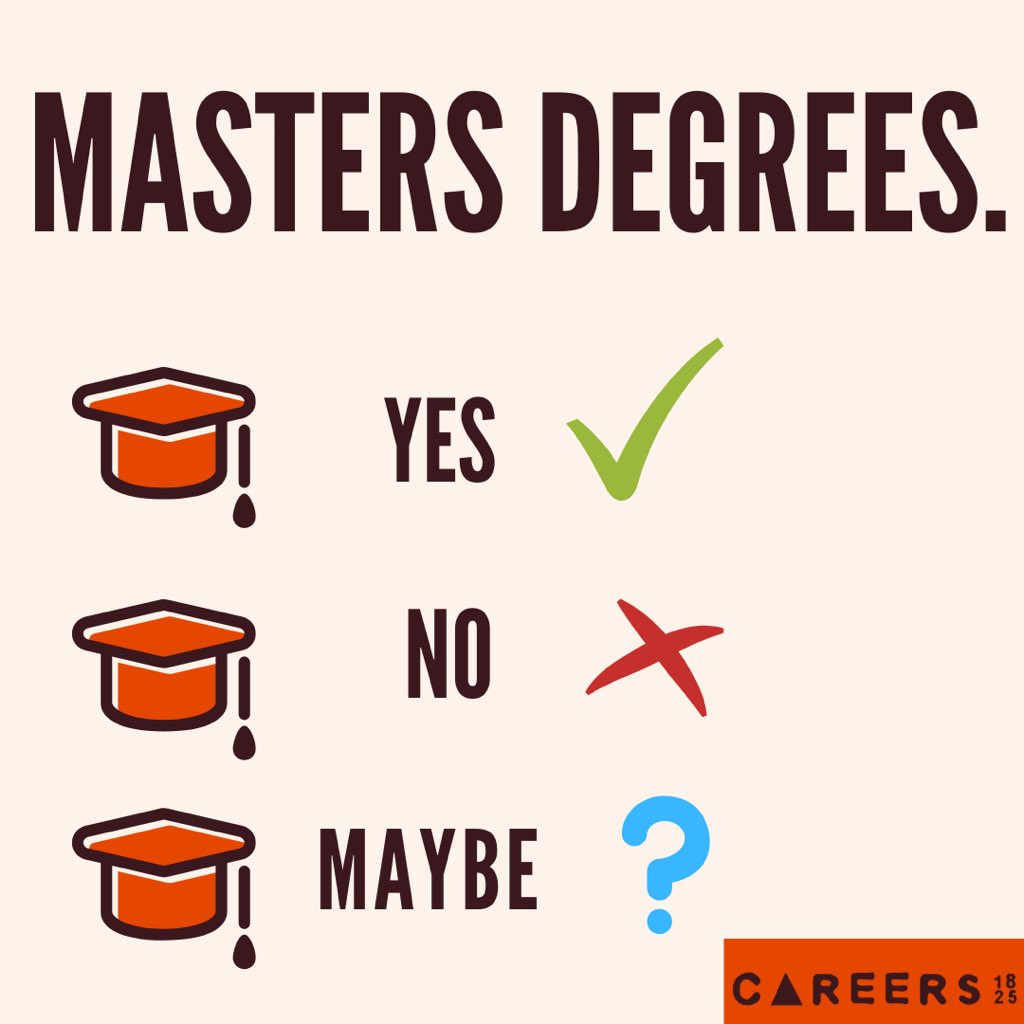 Careers_1825's tweet photo. Education opens doors for us; doors of opportunity, knowledge and enlightenment.

Swipe left to see 5 factors you should consider before making the decision to do a masters degree or not. 

Best wishes.

#career #mastersdegree #yes #no #maybe #staysafe https://t.co/350Te7lJwl
