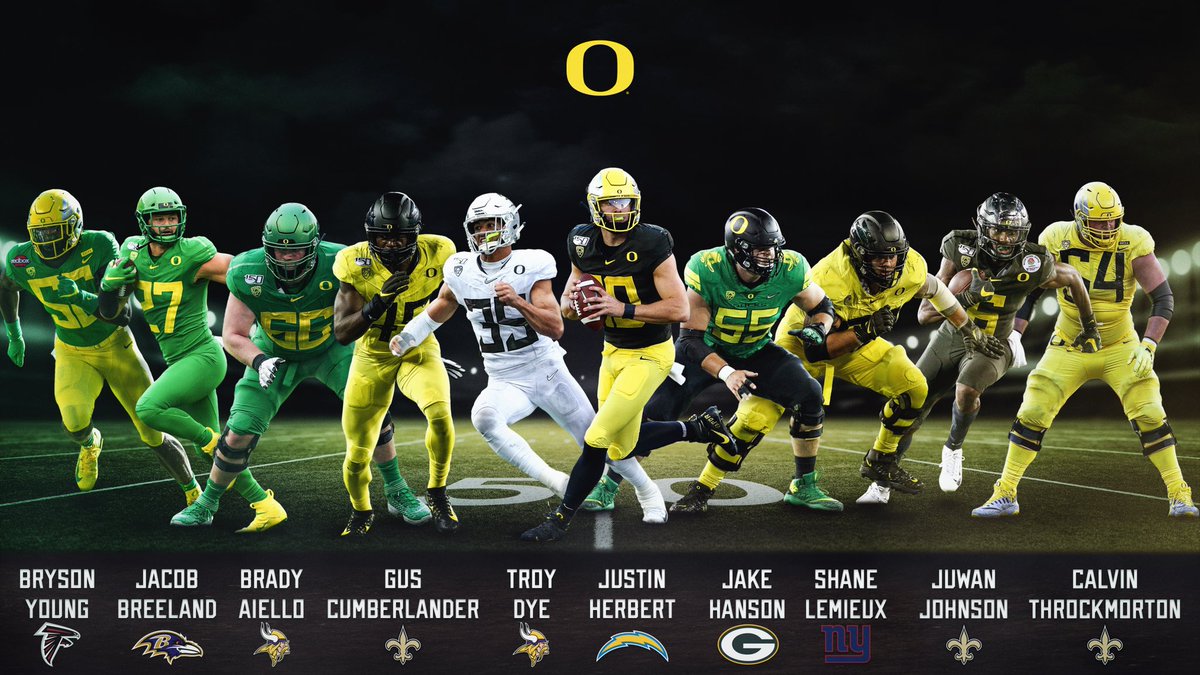 oregonfootball's tweet photo. League ready. The next flock of #ProDucks. https://t.co/pI15054qlx