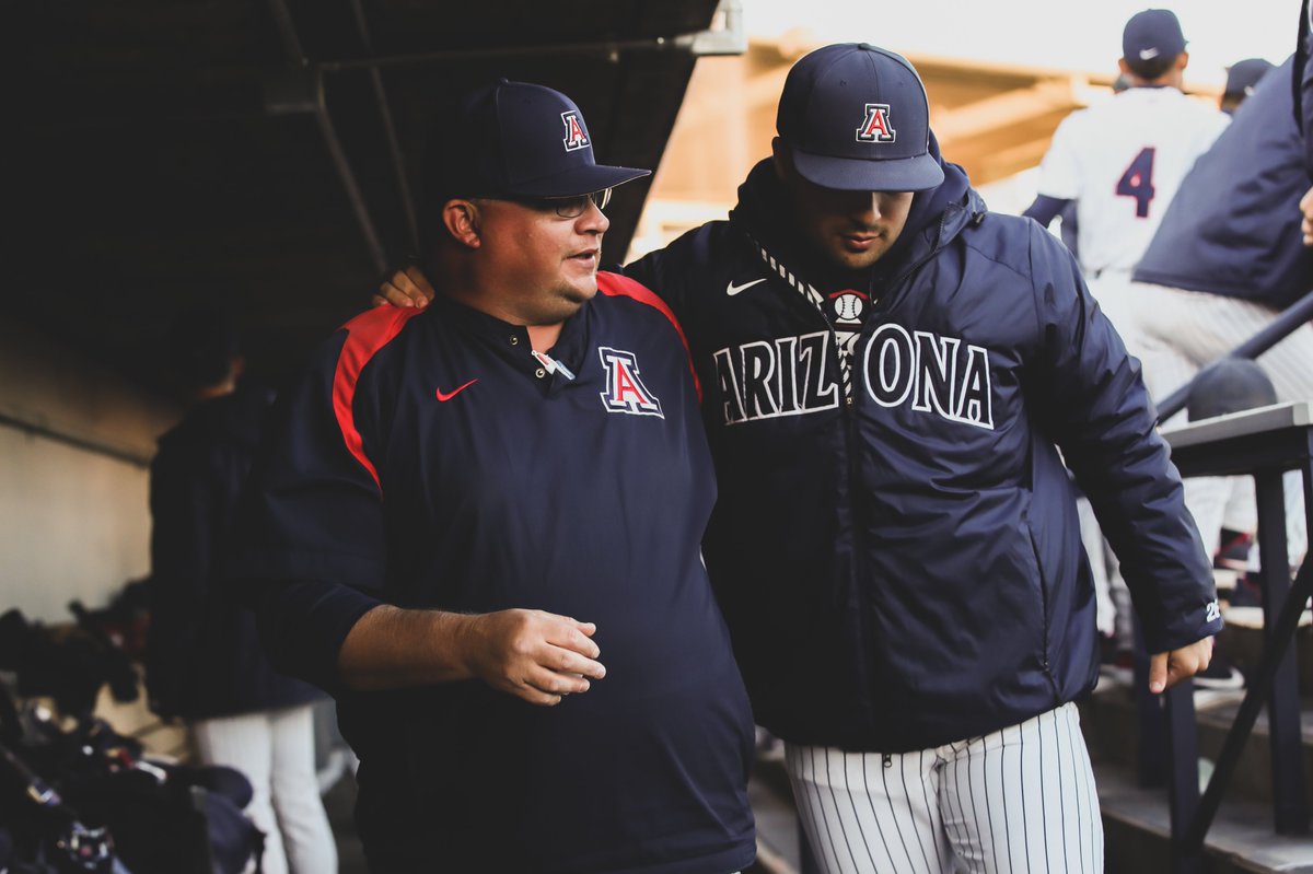 ArizonaBaseball's tweet photo. Arizona offenses have never hit below .285 in a season under @uacoachchief while also averaging 7.4 runs per game since 2016.

#MLBTrainingGround | #BearDown https://t.co/wQOzswcRBP